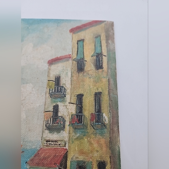 Vintage Still Life unframed oil painting, signed by B. Merriman.  Approx 8" x 6" - Picture 5 of 8